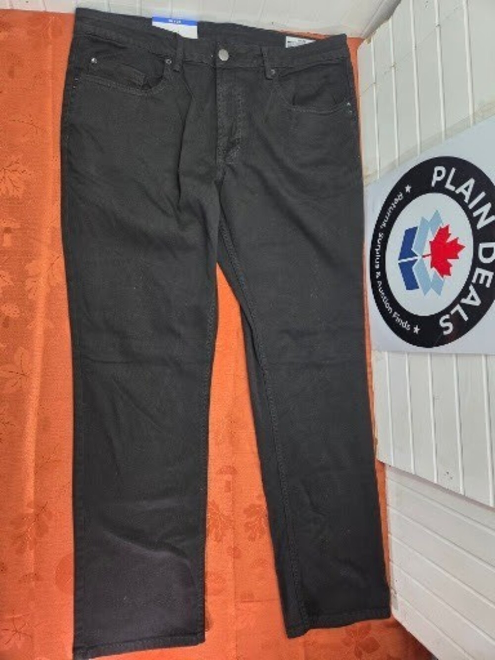 Buffalo David Bitton SAM Slim Straight Pants, Men, Black, 36x32, NWT